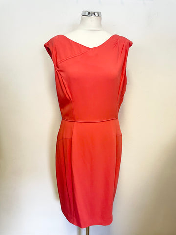 BRAND NEW WITH TAGS REISS FLAMINGO SLEEVELESS PENCIL DRESS SIZE 14
