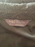 MARKS & SPENCER BLACK BRODIERE ANGLAISE BELTED SHIRT DRESS SIZE 8