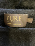 PURE COLLECTION 100% CASHMERE BLACK 3/4 SLEEVE JUMPER SIZE 10