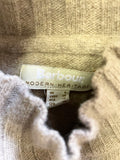 BARBOUR CECILIA KNIT COLOUR BLOCK WOOL BLEND LONG SLEEVED JUMPER SIZE 8