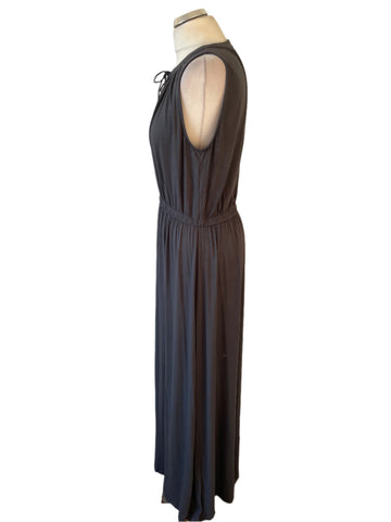 WHITE COMPANY GREY JERSEY KEYHOLE NECK SLEEVELESS MAXI DRESS SIZE M