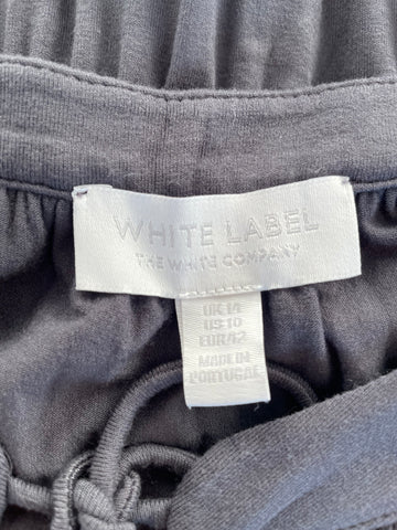 WHITE COMPANY GREY JERSEY KEYHOLE NECK SLEEVELESS MAXI DRESS SIZE M