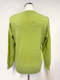MARKS & SPENCER AUTOGRAPH 100% CASHMERE LIGHT GREEN LONG SLEEVED JUMPER SIZE S