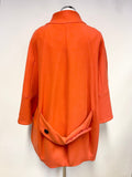MARKS & SPENCER LIMITED COLLECTION ORANGE DOUBLE BREASTED WIDE SLEEVED SHORT COAT SIZE 14