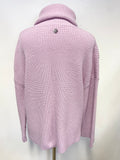 SPORTALM PINK MERINO WOOL BLEND CHUNKY KNIT LONG SLEEVED JUMPER SIZE 10