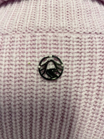 SPORTALM PINK MERINO WOOL BLEND CHUNKY KNIT LONG SLEEVED JUMPER SIZE 10