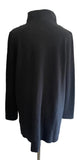 PHASE EIGHT WOOL MIX BLACK UNLINED ZIP FRONT JACKET SIZE M/L