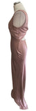 SIX STORIES DUSKY PINK SATIN OPEN BACK LONG SLIP DRESS SIZE 10