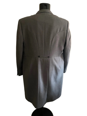 BRAND NEW TAYLOR & WRIGHT GREY MORNING SUIT & IVORY CRAVAT JACKET SIZE 46R