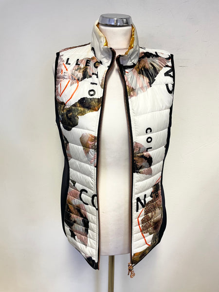 SPORTALM REVERSIBLE BLACK & WHITE PRINTED OR METALLIC GOLD PADDED GILET SIZE 14
