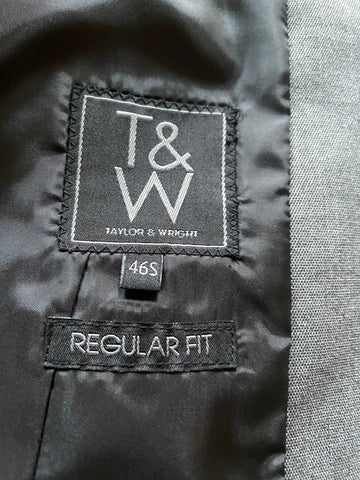 BRAND NEW TAYLOR & WRIGHT GREY MORNING SUIT & IVORY CRAVAT JACKET SIZE 46R