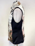 SPORTALM REVERSIBLE BLACK & WHITE PRINTED OR METALLIC GOLD PADDED GILET SIZE 14