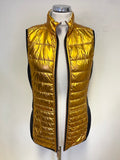 SPORTALM REVERSIBLE BLACK & WHITE PRINTED OR METALLIC GOLD PADDED GILET SIZE 14