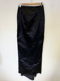 UNBRANDED BLACK LONG FISHTAIL SKIRT & STRAPLESS LACE UP CORSET TOP SIZE 8/10