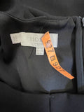 HOBBS BLACK OVERLAY TOP 3/4 SLEEVE & STRAIGHT LEG JUMPSUIT SIZE 10