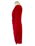 BRAND NEW JOSEPH RIBKOFF RED V NECK WRAP FRONT SPECIAL OCCASION DRESS SIZE 16