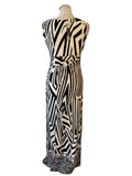 BRAND NEW DEBUT BLACK & WHITE JERSEY SLEEVELESS MAXI DRESS SIZE 10