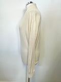 BRAND NEW REISS MILLIE ECRU/ CREAM V NECK LONG SLEEVED JUMPER SIZE S