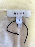 BRAND NEW REISS MILLIE ECRU/ CREAM V NECK LONG SLEEVED JUMPER SIZE S