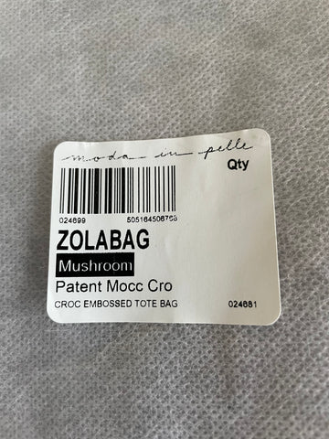BRAND NEW MODA IN PELLE MUSHROOM MOC CROC ZOLA TOTE /SHOULDER BAG