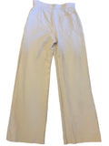 SEZANE IVORY BUTTON DETAILED WIDE LEG HIGH RISE TROUSERS  SIZE 36 UK 8