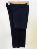 REISS IRIA NAVY BLUE WOOL BLEND HIGH RISE WIDE LEG FORMAL TROUSERS SIZE 10