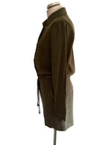 BRAND NEW PEPE JEANS KHAKI GREEN LONG SLEEVED MINI DRESS  SIZE XS