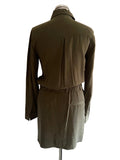 BRAND NEW PEPE JEANS KHAKI GREEN LONG SLEEVED MINI DRESS  SIZE XS