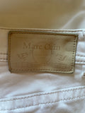 MARCCAIN WHITE TAPERED LEG JEANS SIZE N5 UK 14