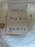 MARCCAIN WHITE TAPERED LEG JEANS SIZE N5 UK 14