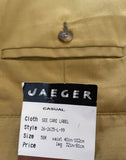 BRAND NEW JAEGER COTTON MUSTARD PLEATED FRONT TAPERED LEG TROUSERS SIZE 40W/ 32L