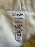 BRAND NEW JAEGER COTTON MUSTARD PLEATED FRONT TAPERED LEG TROUSERS SIZE 40W/ 32L