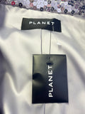 BRAND NEW PLANET SILVER SEQUINNED COLLARED SPECIAL OCCASION JACKET SIZE 16