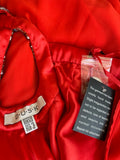 BRAND NEW DUSK ORANGE SILK JEWEL TRIM SPECIAL OCCASION/ COCKTAIL DRESS  SIZE 12