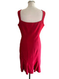 COAST RED SLEEVELESS BUCKLE TRIM PENCIL DRESS SIZE 14 & LONG SLEEVE SHRUG