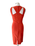 PER UNA SPEZIALE ORANGE CUT OUT NECKLINE PENCIL DRESS  SIZE 8