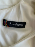 BRAND NEW KALEIDOSCOPE IVORY STRETCH JERSEY PEARL EMBELLISHED PENCIL DRESS SIZE 12