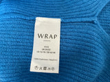 WRAP 100% CASHMERE BRIGHT BLUE V NECK OVERSIZE JUMPER  SIZE 20/22
