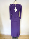 BRAND NEW GINA BACCONI PURPLE SPECIAL OCCASION 3/4 SLEEVE TOP & LONG SKIRT SIZE 14