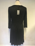 BRAND NEW PHASE EIGHT DARK GREY V NECKLINE KNIT DRESS SIZE 14