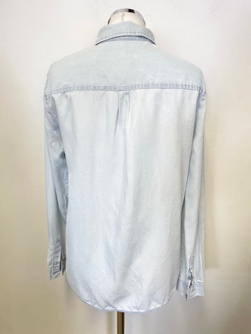 WHISTLES PALE BLUE LONG SLEEVED SHIRT SIZE 8