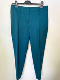 PAUL SMITH DREAMER JADE GREEN 100% WOOL TROUSER SUIT SIZE 42 UK 10