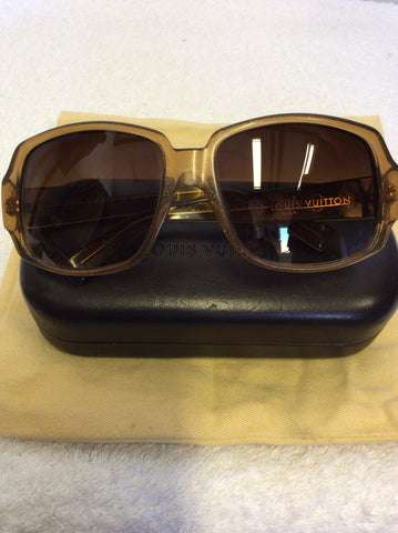 LOUIS VUITTON HONEY BROWN OBSESSION CARRE SUNGLASSES
