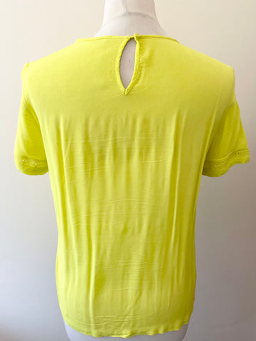 COMPTOIR DES COTONNIERS CITRINE YELLOW SHORT SLEEVE TOP SIZE S