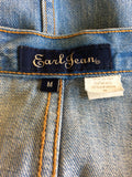 EARL JEAN LIGHT BLUE DENIM STRAIGHT SKIRT SIZE M