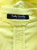 BETTY BARCLAY COLLECTION BRIGHT YELLOW COTTON FITTED JACKET SIZE 12