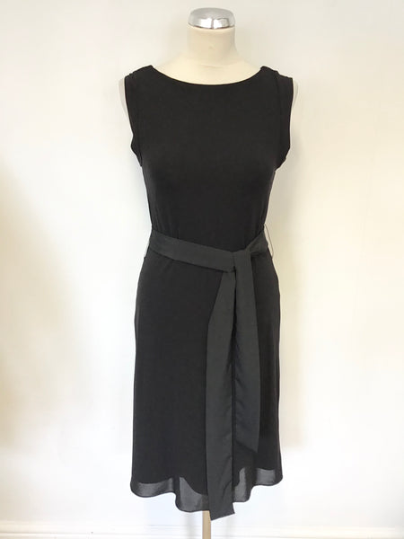 COAST BLACK LOW COWL BACK SLEEVELESS PENCIL DRESS SIZE 10