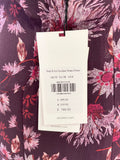 BRAND NEW WHISTLES MAROON PITTI PRINT DOUBLE STRAP FIT & FLARE DRESS SIZE 10