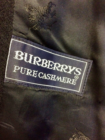 BURBERRY’S DARK BLUE 100% CASHMERE BELTED COAT SIZE 6