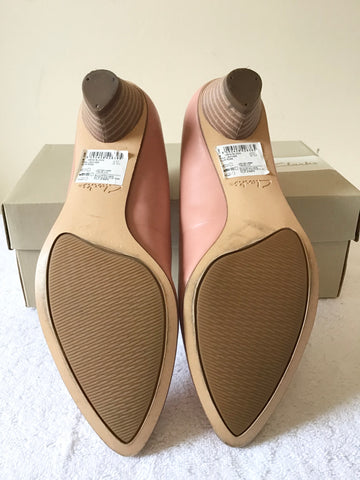 BRAND NEW CLARKS MENA BLOOM PINK LEATHER COURT SHOES SIZE 5/38